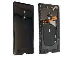 Hátlap akkufedél Sony Xperia XZ3 (H9436) NFC antenna, gomb + flex, keret fekete U50053572, U50053411, U50053451, U50053891